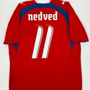 Czech Republic 2006/2007 Home Nedved #11 Authentic PUMA Jersey M Men Red